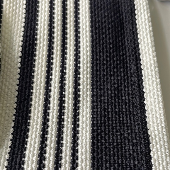 NWT Vitamin A black white stripe longline racerback crop top plunge V bikini pad - Picture 6 of 16